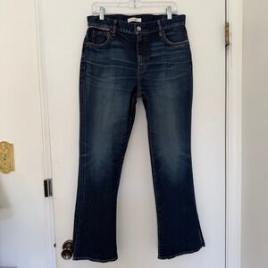 MOUSSY VINTAGE Jeans Women's Dark Wash Flare Leg Slit Denim Size 29